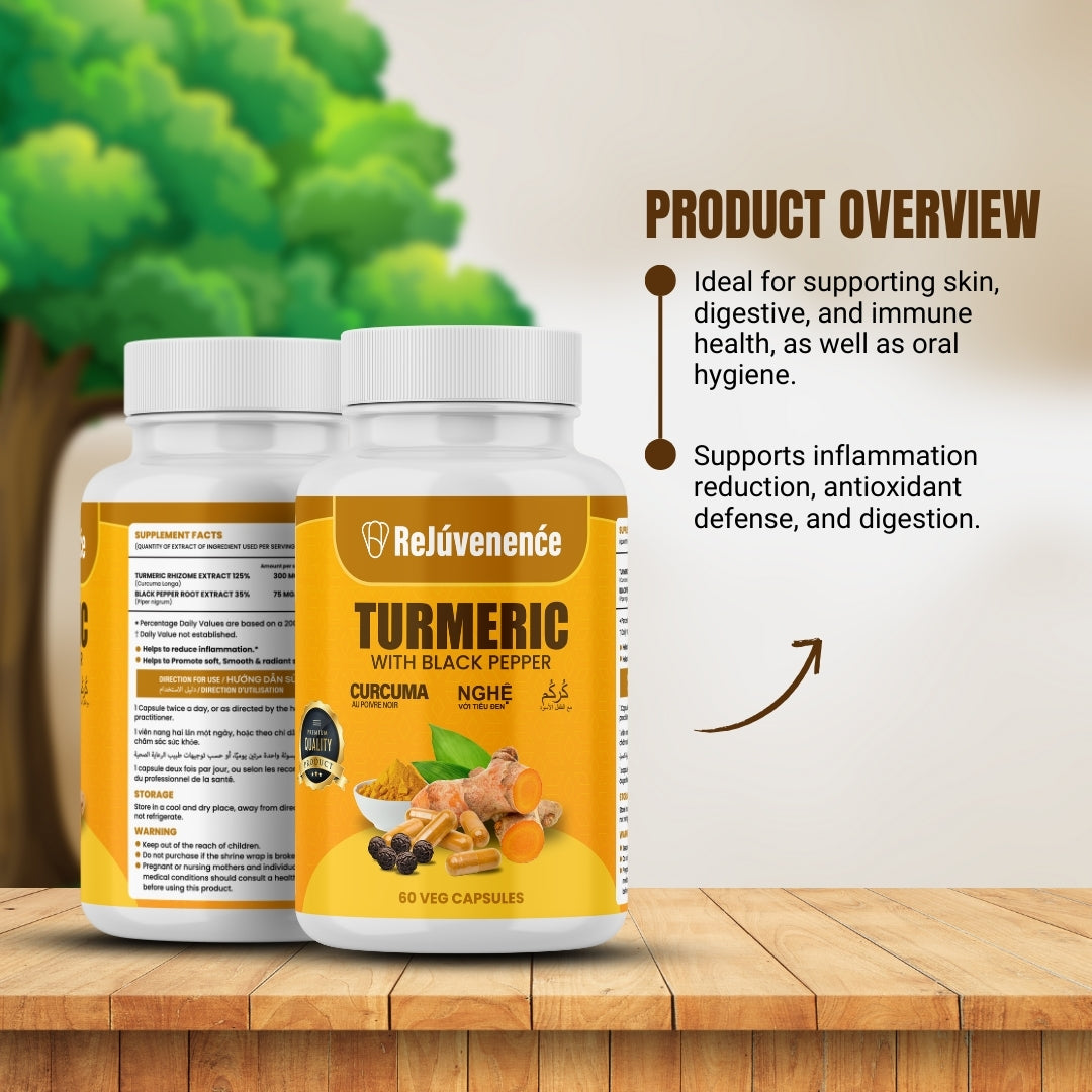 Turmeric with Black Pepper Veg Capsules