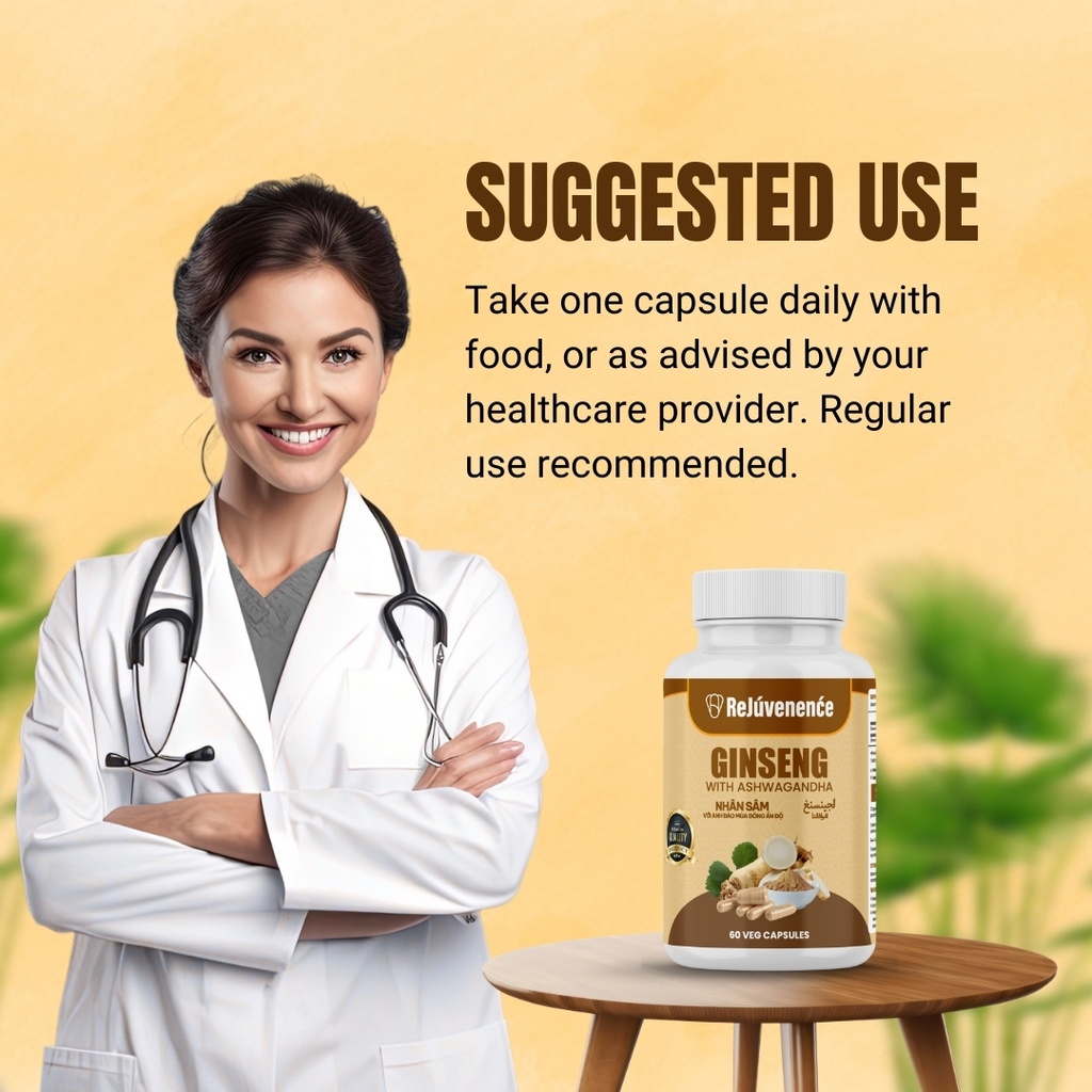 Ginseng with Ashwagandha Veg Capsules